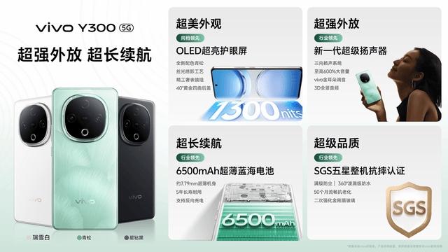 超强外放 超长续航 全新vivo Y300正式发布 